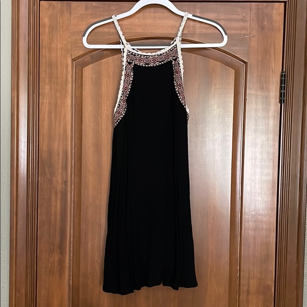 Black dress with embroidered details